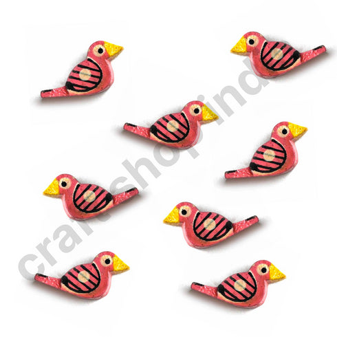Pink Bird Wooden Miniature