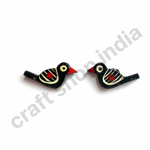 Black Bird Wooden Miniature