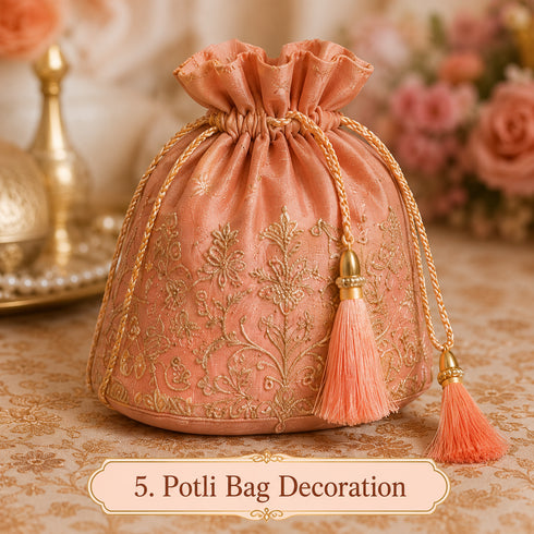 Peach Tassel with Cord Rope Pack of 2 for Saree, Blouse, Lehenga & Dupatta | Craft Shop India