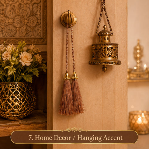 Copper Brown Tassel with Cord Rope Pack of 2 for Saree, Blouse, Dupatta & Lehenga | Craft Shop India