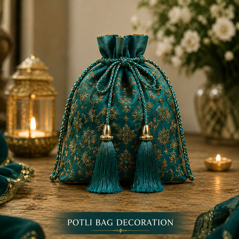 Sea Green Tassel with Cord Rope Pack of 2 for Saree Pallu, Blouse & Lehenga | Craft Shop India