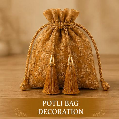 Golden Tassel with Cord Rope Pack of 2 for Saree Pallu, Blouse & Lehenga | Craft Shop India