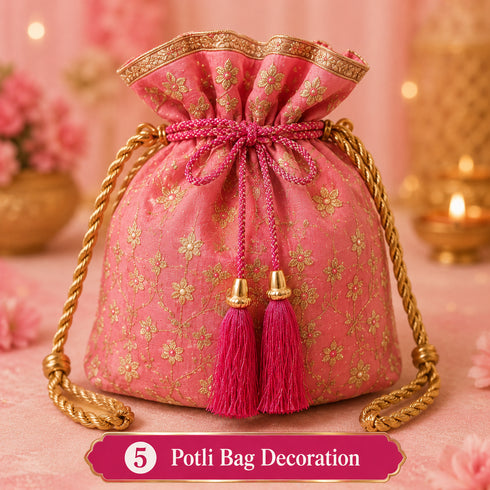 Rani Pink Tassel with Cord Rope Pack of 2 for Saree, Blouse, Lehenga & Dupatta | Craft Shop India