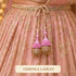 Baby Pink Mirror Work Round Latkan Tassel Set of 2 for Saree Pallu, Blouse, Dupatta & Lehenga | Craft Shop India
