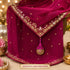 Light Wine Mirror Work Round Latkan Tassel Set of 2 for Saree Pallu, Blouse, Dupatta & Lehenga | Craft Shop India