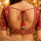 Red Mirror Work Round Latkan Tassel Set of 2 for Saree Pallu, Blouse, Dupatta & Lehenga | Craft Shop India