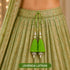 Parrot Green Silk Hanging Tassels with Silver Cutdana Beads for Saree Pallu, Blouse, Lehenga, Dupatta, DIY Art & Craft Decoration | Pack of 10 | Craft Shop India