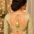 Pista Green Mirror Work Round Latkan Tassel Set of 2 for Saree Pallu, Blouse, Dupatta & Lehenga | Craft Shop India