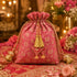 Rani Pink Embroidered Triangle Potli Latkan Tassel Set of 2 for Saree, Blouse & Lehenga | Craft Shop India