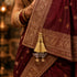 Maroon Embroidered Triangle Potli Latkan Tassel Set of 2 for Saree, Blouse & Lehenga | Craft Shop India