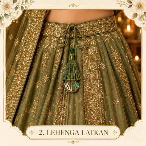 Mehendi Green Handmade Ethnic Latkan Tassel Pack of 2 for Saree, Blouse & Lehenga | Craft Shop India