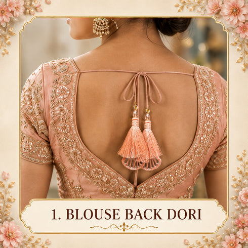 Peach Handmade Ethnic Latkan Tassel Pack of 2 for Saree, Blouse & Lehenga | Craft Shop India