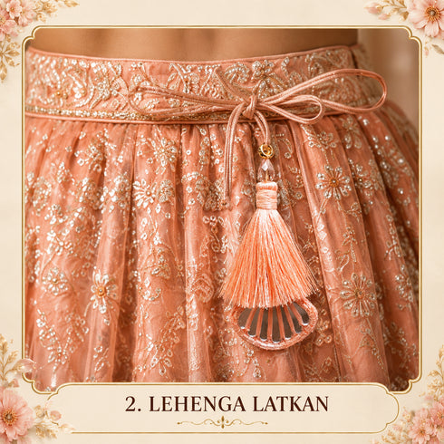 Peach Handmade Ethnic Latkan Tassel Pack of 2 for Saree, Blouse & Lehenga | Craft Shop India