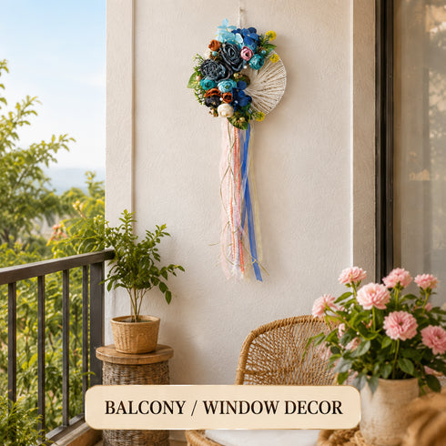Handmade Floral Dream Catcher Wall Hanging Pack of 2 | Boho Home Decor | Craft Shop India