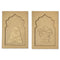 Jharokha With Padharo Sa and Ram Ram Sa Mdf Cutout 13 inches Set of 2