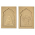 Jharokha With Padharo Sa and Ram Ram Sa Mdf Cutout 13 inches Set of 2