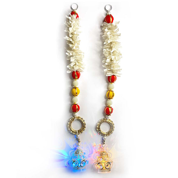 Dom Light | White And Golden Color Hanging tassels | hanging tassels | Online Art | Craft | Amazing Style Design | Craft Shop Indian