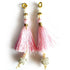 Baby Pink Color Silk Thread Cutdana Beads Tassels Beads Set Of 2 Pcs. | Craft Shop India