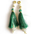Green Color Silk Thread Cutdana Beads Tassels Beads Set Of 2 Pcs. | Craft Shop India