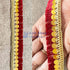 Maroon Silk Thread Tassel Fringe Sequenced Lace & Border - ( 9mtr )