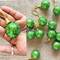 Green Color Glittered Christmas Bauble Pack Of 6