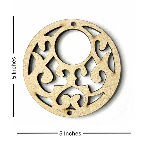 Round Shape Mdf Pendent Or Ear Ring Cutting Shape Set Of 6