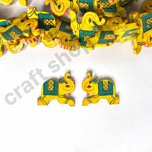 Yellow Wooden Elephant