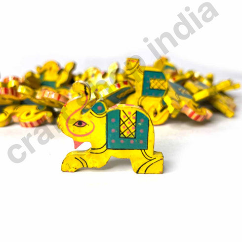 Yellow Wooden Elephant