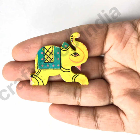 Yellow Wooden Elephant