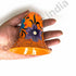 Orange Color Big Size Handpainted Bells (Set Of 2)