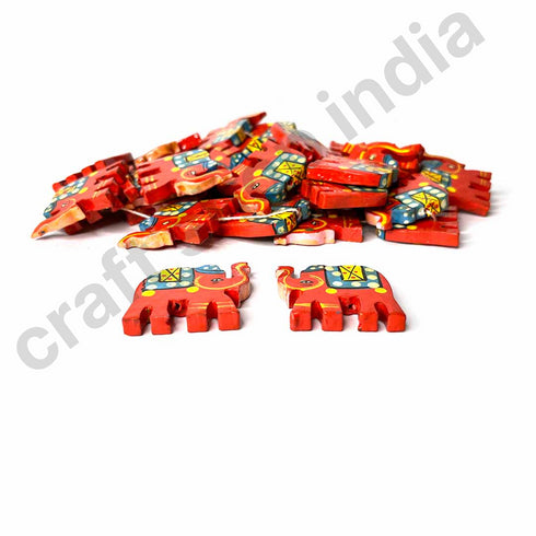 Red Wooden Elephant