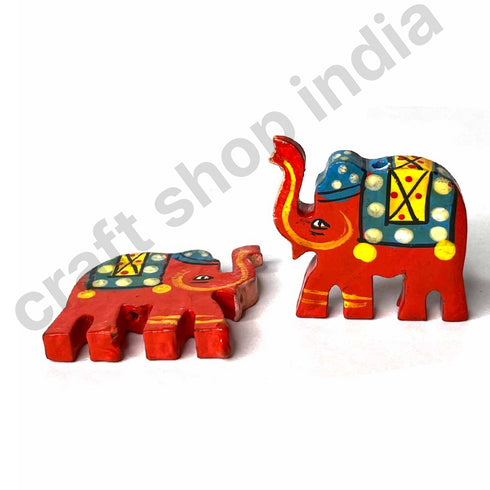 Red Wooden Elephant