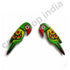Green Parrot Wooden Miniature Small Size