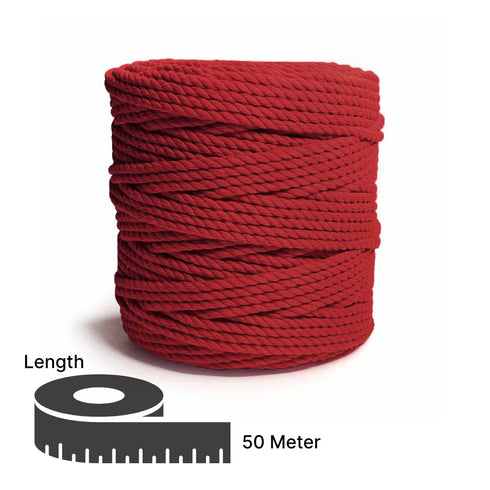 Rust - 4 mm Twisted Macrame Cord