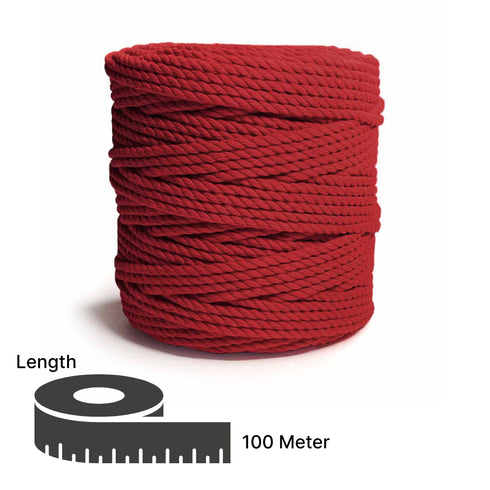 Rust - 4 mm Twisted Macrame Cord