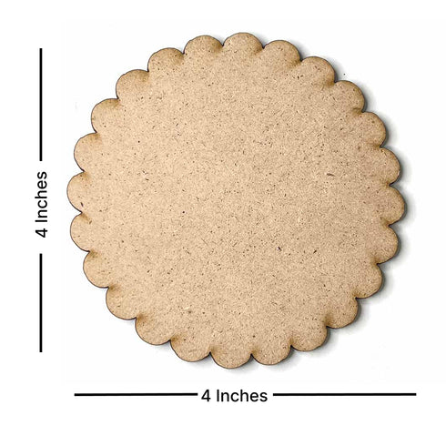 scalloped Mdf Base Set of 6