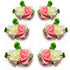 Pink & Cream Color Artificial Rose Flower Bunch Set of 2