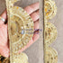 Golden With Zari Sequence Work Semi Circle Tissue Lace & Border ( 9mtr )