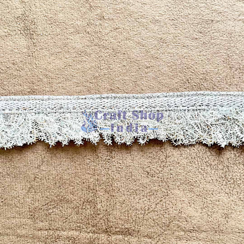 Silver Frilled Lace - 9mtr