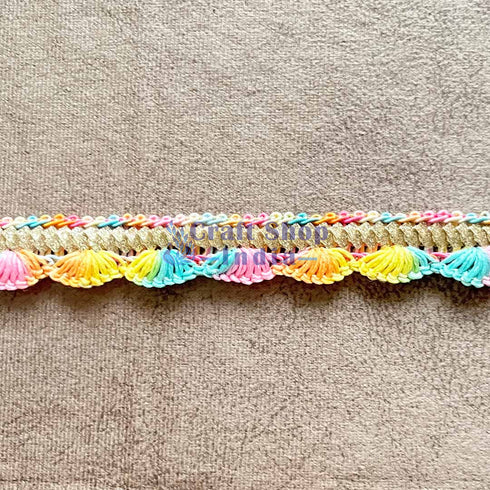 Multicolored Silk Thread Lace - ( 9mtr )