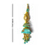 Sea Green Silk Thread Cone With Glass Pipe Ethnic Work Latkan Hanging Set Of 2