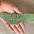Green Color With Zari Work Semi Circle Lace & Border ( 9mtr )