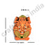 Ganpati Jee Orange Wooden Miniature