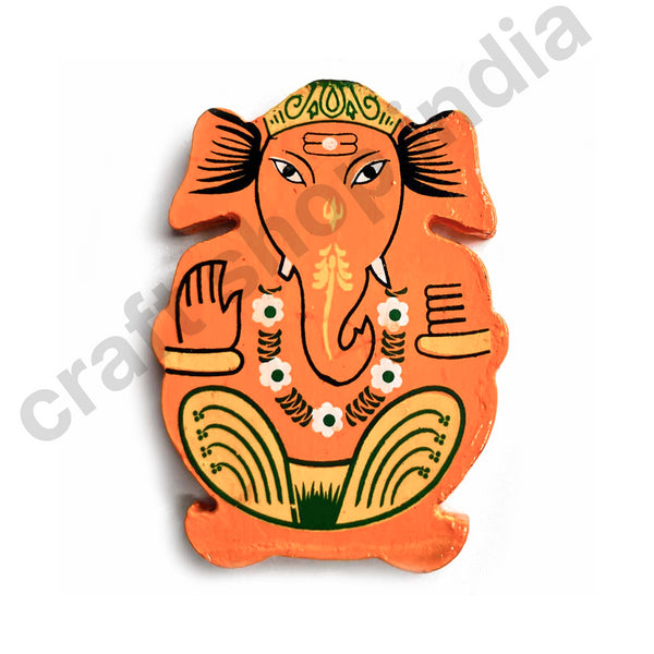 Ganpati Jee Orange Wooden Miniature | Ganpati Jee Orange Wooden | ganpati ji | ganesha ji | lord ganpati | craft shop india | india craft shop | craft shop