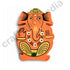 Ganpati Jee Orange Wooden Miniature