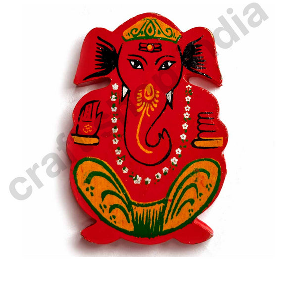 ganpati Ji | Wooden ganpati Ji | Wooden Art | Wooden MIniature | Art | Craft | Red Color Wooden ganpati | Shop Online | ganesh ji | Craft Online | Indian God | Craft Shop India