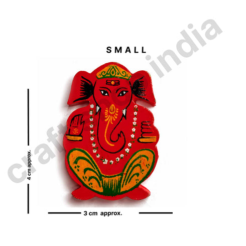 Ganpati Jee Red Wooden Miniature