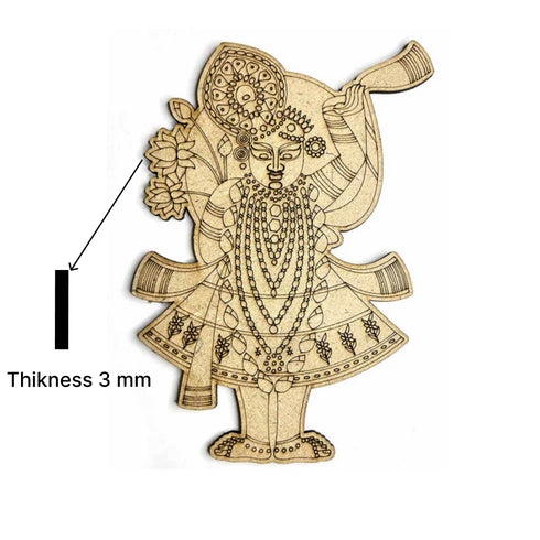 Shreenath ji Engraved Cutout Design