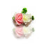 Pink & Cream Color Artificial Rose Flower Bunch Set of 2