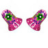 Pink Color Big Size Handpainted Bells (Set Of 2)